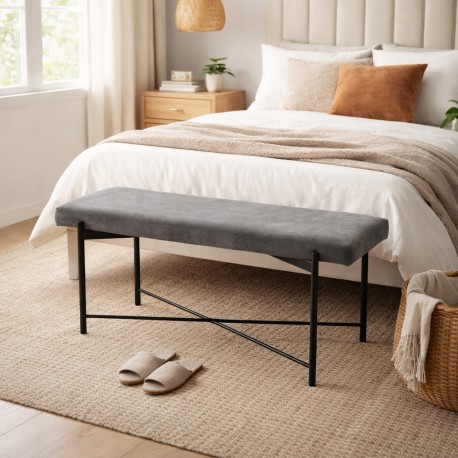 BANC DE LIT NILO GRIS