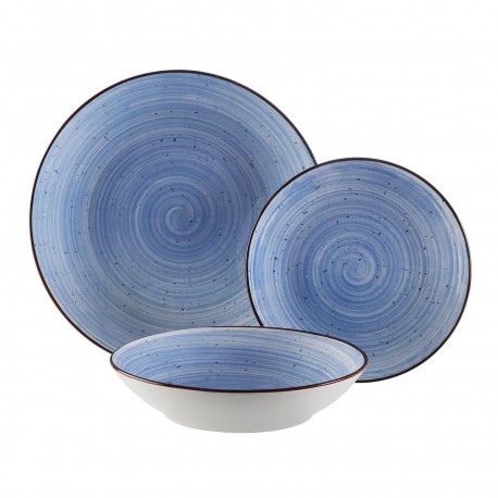 VAJILLA 18 PIEZAS ARTESIA AZUL