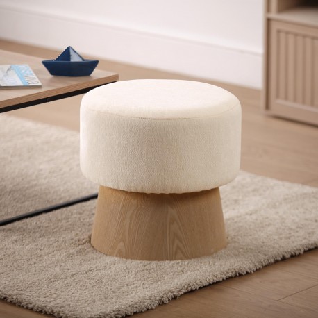TABOURET POLY BLANC