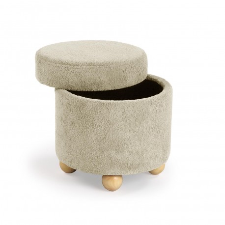 TABOURET POLY RANGEMENT BLANC