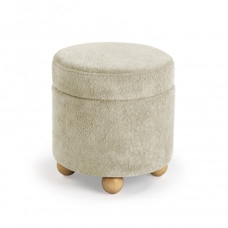 TABOURET POLY RANGEMENT BLANC
