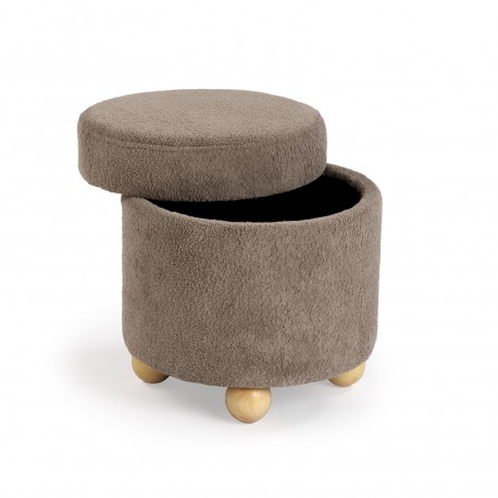 TABOURET POLY RANGEMENT BEIGE