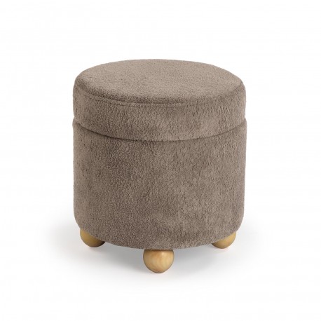 TABOURET POLY RANGEMENT BEIGE