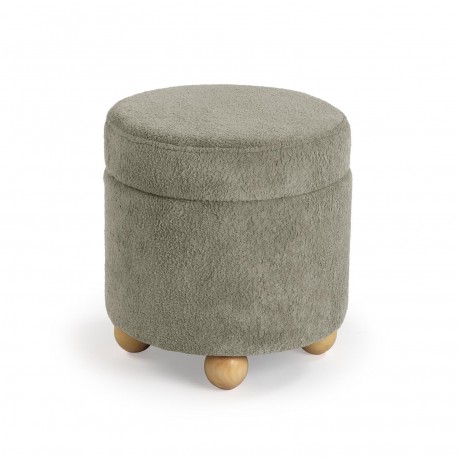 TABOURET POLY RANGEMENT GRIS
