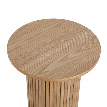 TABLE BASSE RONDE EN PIN