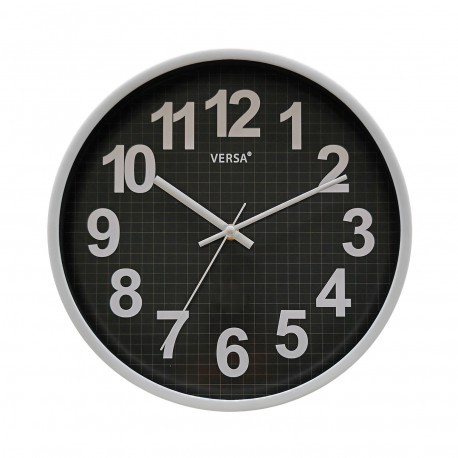 HORLOGE CUISINE 30 CM ATLAS NOIR