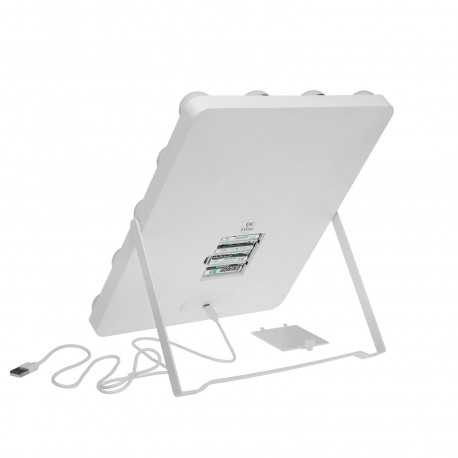 MIROIR RECTANGULAIRE LED 12 LUMIÈRES AVEC SUPPORT