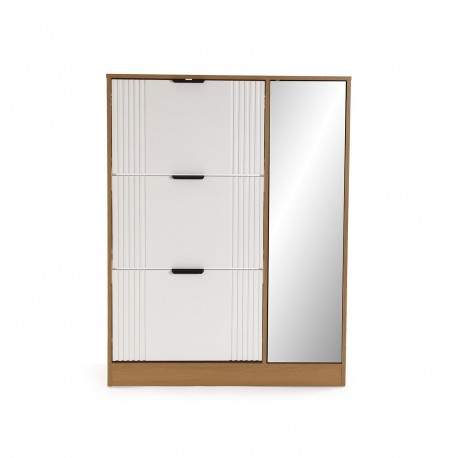 MEUBLE À CHAUSSURES 3 PORTES MIROIR