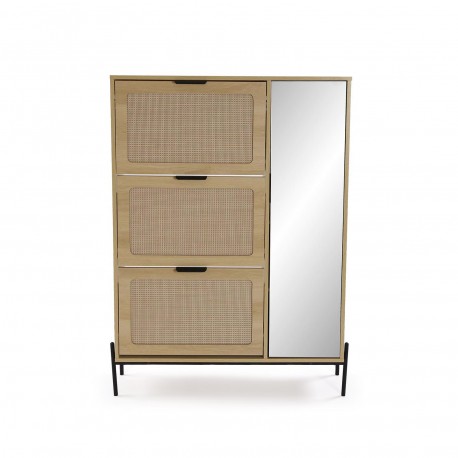 MEUBLE À CHAUSSURES 3 PORTES MIROIR