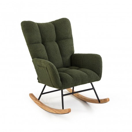 ROCKING CHAIR AVEC ACCOUDOIRS VERT