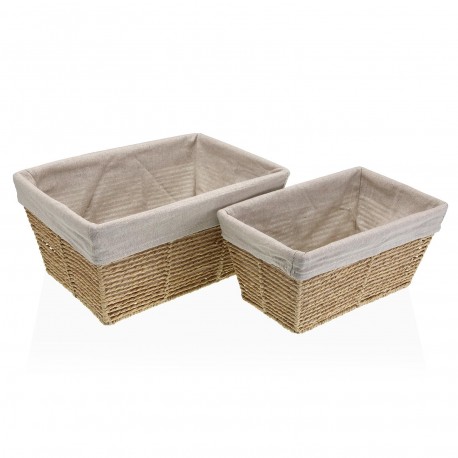 SET DE 2 PANIERS MARRON ZENIT SANS COUVERCLE