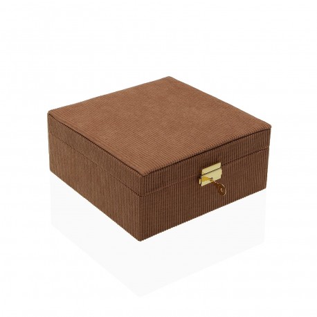 BOÎTE À BIJOUX VELOURS TERRACOTA