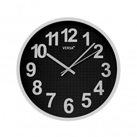 HORLOGE CUISINE 30 CM ATLAS NOIR