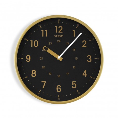 HORLOGE CUISINE 30 CM GOLDEN NOIR