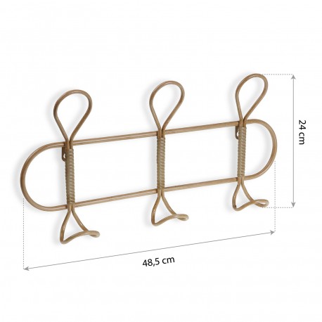 PORTE-MANTEAUX MURAL BAMBOU