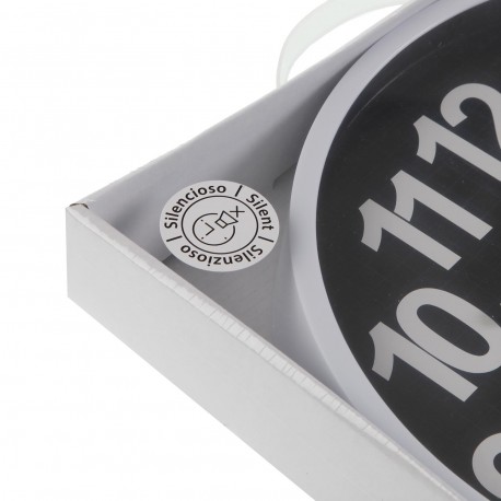 HORLOGE CUISINE 30 CM ATLAS NOIR