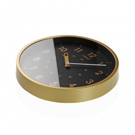 HORLOGE CUISINE 30 CM GOLDEN NOIR