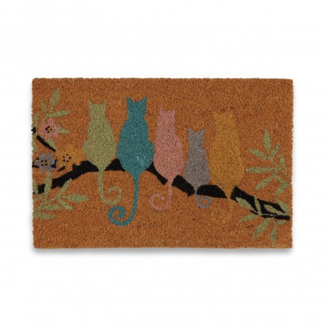 PAILLASSON CHATS SUR BRANCHE COCO 40X60