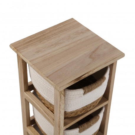 COMMODE SALLE DE BAIN 4 PANIERS BLANC