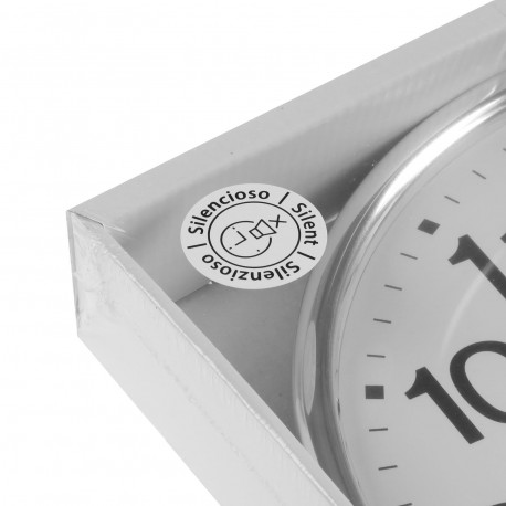 HORLOGE MURALE GIA ARGENT 31 CM