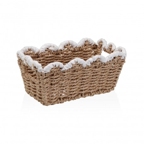 PANIER TRESSÉ BORD BLANC