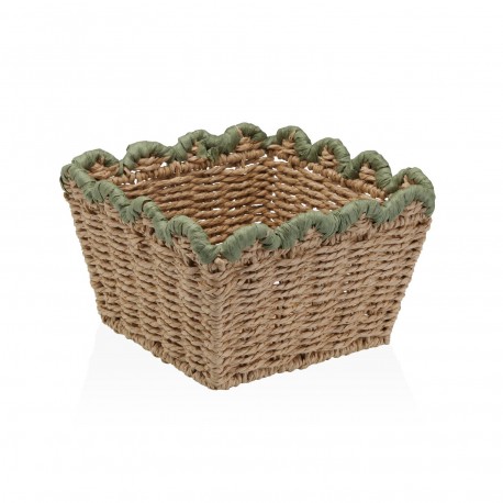PANIER TRESSÉ BORD VERT