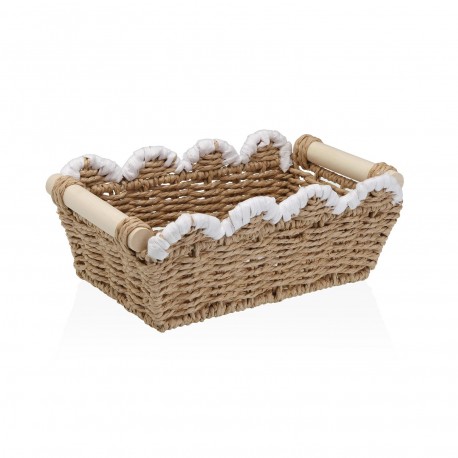PANIER TRESSÉ BORD BLANC