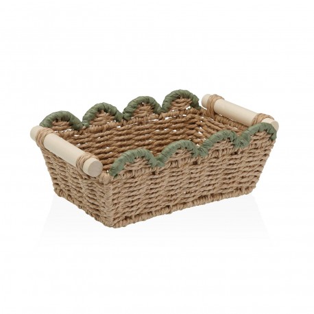 PANIER TRESSÉ BORD VERT