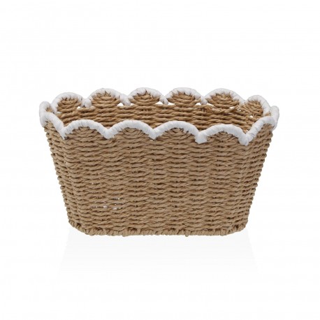 PANIER TRESSÉ BORD BLANC