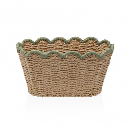 PANIER TRESSÉ BORD VERT