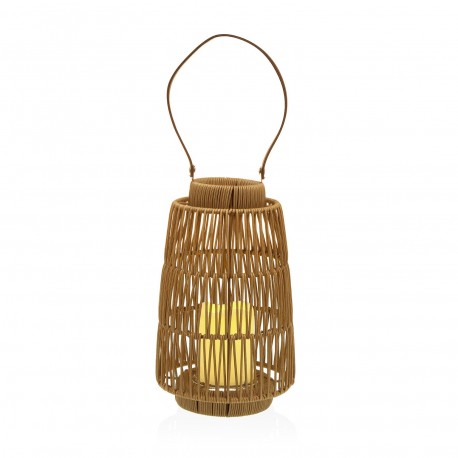 LANTERNE LED AVEC BOUGIE 27 CM LUMIA MARRON