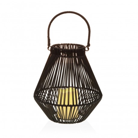LANTERNE LED AVEC BOUGIE 26 CM NORELA NOIR