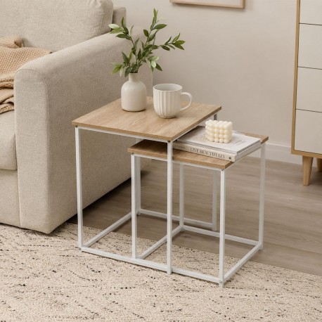 SET TABLES BASSES TIGRIS BLANC