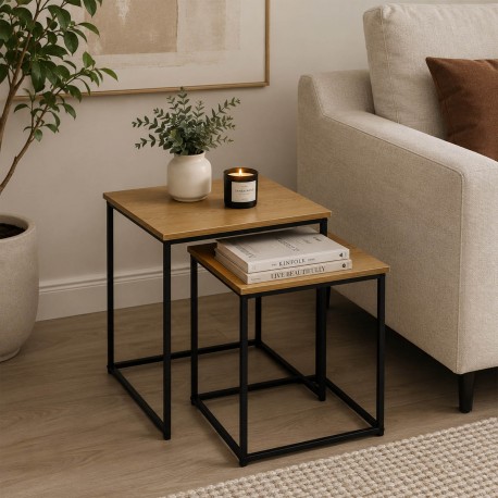 SET TABLES BASSES TIGRIS NOIR