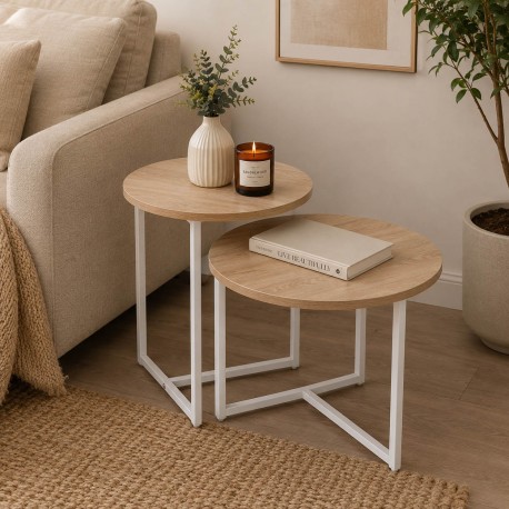 SET TABLES BASSES NIKO BLANC