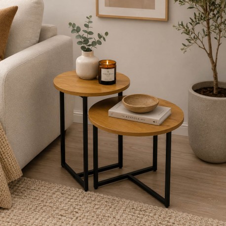 SET TABLES BASSES NIKO NOIR