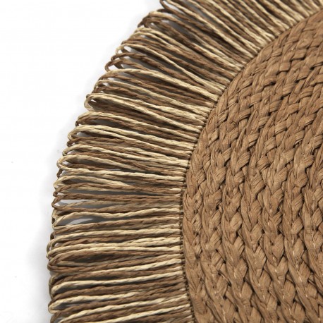 SET DE TABLE À FRANGE MARRON