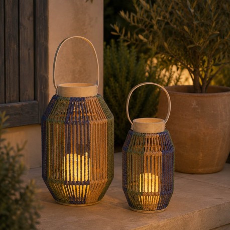 LANTERNE LED AVEC BOUGIE 36 CM SELUNA