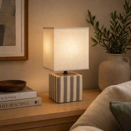 LAMPE RAYÉE GRISE