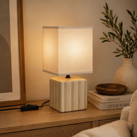 LAMPE RAYÉE BEIGE