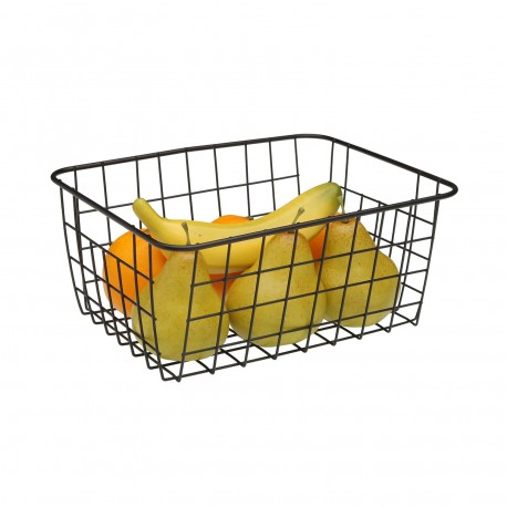 GRAND PANIER À FRUITS RECTANGULAIRE NOIR