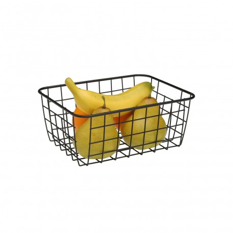 MOYEN PANIER À FRUITS RECTANGULAIRE NOIR
