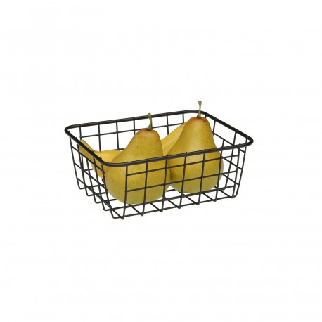 PETIT PANIER À FRUITS RECTANGULAIRE NOIR