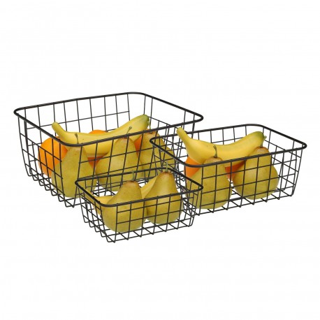 PETIT PANIER À FRUITS RECTANGULAIRE NOIR
