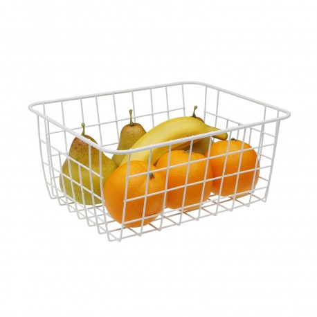 GRAND PANIER À FRUITS RECTANGULAIRE BLANC