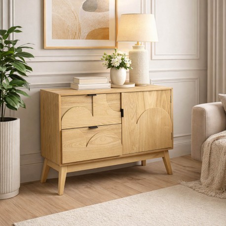 COMMODE 2 TIROIRS ET PORTE SARA