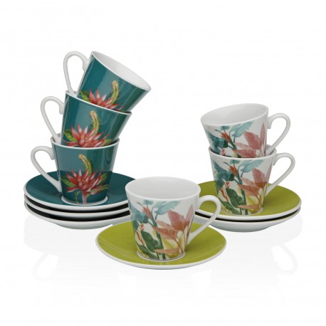 SET 6 CAFÉ /ASSIETTE KIWA