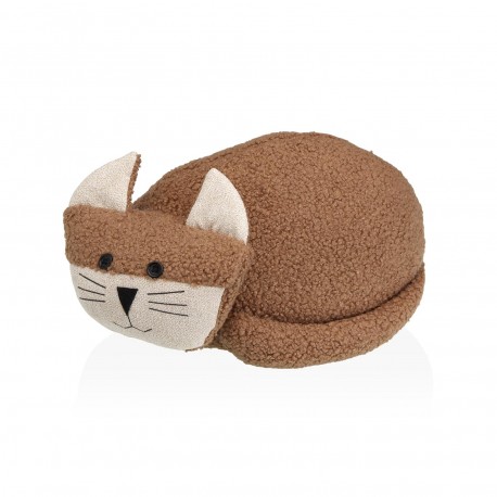 CALE-PORTE CHAT ALLONGÉ MARRON