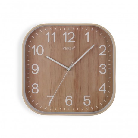 HORLOGE CUISINE SQUARE BOIS CLAIR