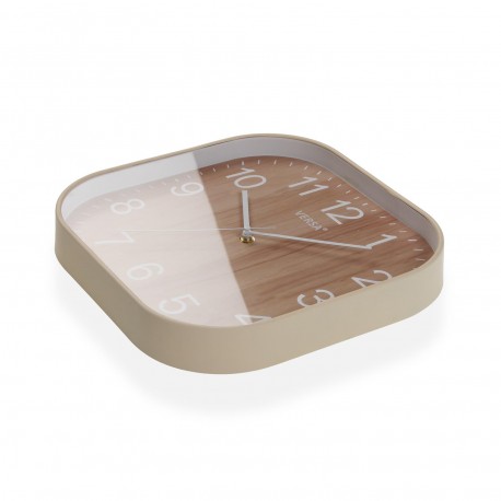 HORLOGE CUISINE SQUARE BOIS CLAIR
